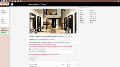 Cg Coiffure online config