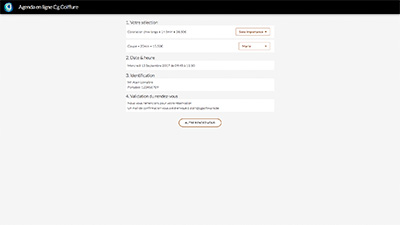 Cg Coiffure online steps